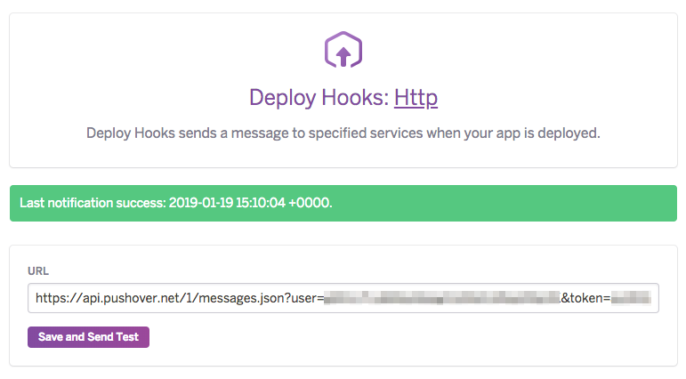 Heroku HTTP POST Hook using Pushover